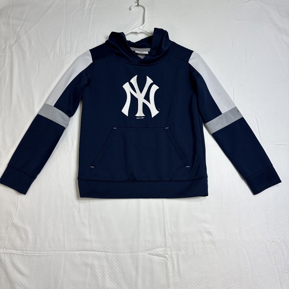 Gen2 New York Yankees Youth Small 8 Navy Blue Colorblock Pullover MLB Hoodie